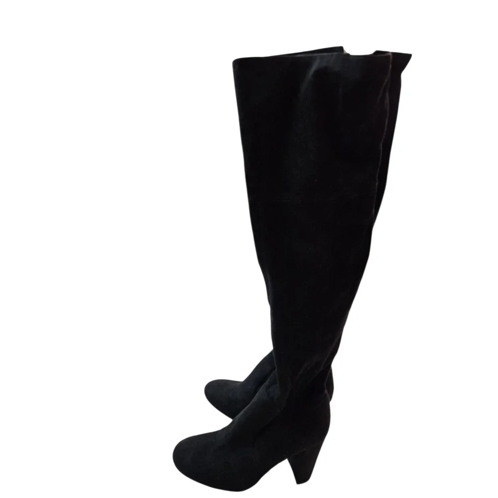 IVANKA TRUMP tall suede Black Over‎ the Knee boots size 7.5  Preowned EUC